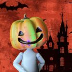 ハロウィンカボチャ頭できました！（ドール用ヘッド）